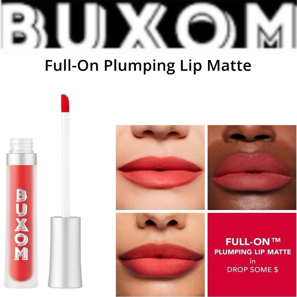 Buxom Full On Plumping Lip Velvety Smooth Matte DROP SOME $ Red - NIB Full Size